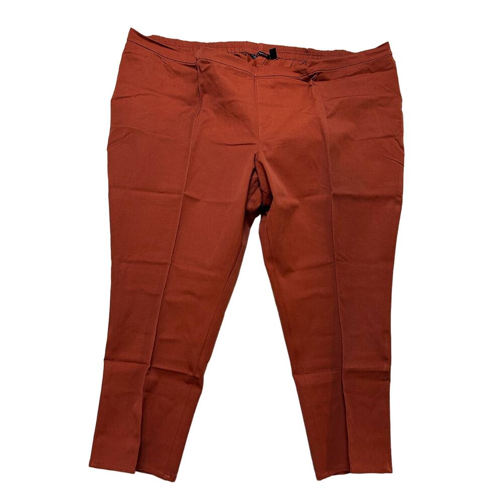 Isaac Mizhari Live! Women’s Work Trousers Rust Brown Fall Size 32 Petite